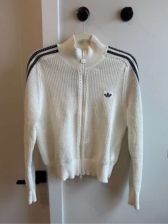 adidas Tops - adidas Originals White Crochet Track Jacket L